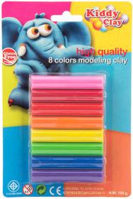 Modelína Nara 110g set 8 barev modelovací hmota na kartě