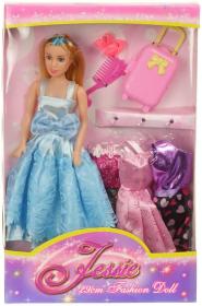 Módní fashion panenka 29cm set s náhradními šaty a doplňky 3 druhy v krabici