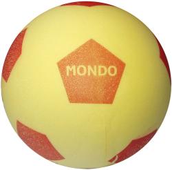MONDO Soft míč žlutý kopací molitanový 20cm potisk na kopanou MONDO Soft míč žlutý kopací molitanový 20cm potisk na kopanou