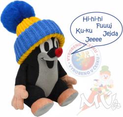 Moravská ústředna Krtek (Krteček) 20cm mluvící modrý kulich plyš Zvuk