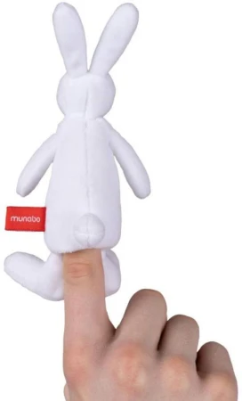 Moravská ústředna PLYŠ Králík Bob prstový maňásek (Bob a Bobek)
