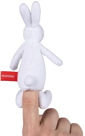 Moravská ústředna PLYŠ Králík Bobek prstový maňásek (Bob a Bobek)