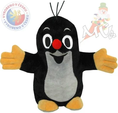 Moravská ústředna PLYŠ Krtek (krteček) maňásek plyš.30 cm Moravská ústředna PLYŠ Krtek (krteček) maňásek plyš.30 cm