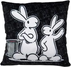 Moravská ústředna Polštář Bob a Bobek 30x30cm černý Moravská ústředna Polštář Bob a Bobek 30x30cm černý