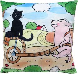 Moravská ústředna Polštář Kocour Mikeš trakař 30x30cm PLYŠ Moravská ústředna Polštář Kocour Mikeš trakař 30x30cm PLYŠ