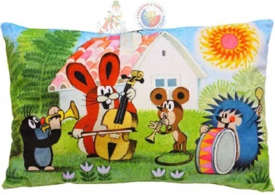 Moravská ústředna Polštář Krtek 45x30cm Kapela (plyšová hračka)