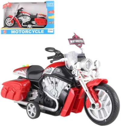 Motorka cestovní motocykl plastový na baterie Světlo Zvuk 2 barvy Motorka cestovní motocykl plastový na baterie Světlo Zvuk 2 barvy