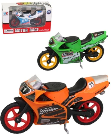 Motorka sportovní kovová 1:24 závodní motocykl 7 barev Motorka sportovní kovová 1:24 závodní motocykl 7 barev