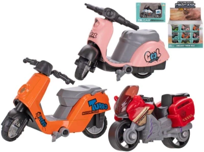 Motorka volný chod 7cm moped kovový motocykl 10 druhů Motorka volný chod 7cm moped kovový motocykl 10 druhů