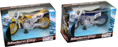 Motorka závodní kovový motocykl zpětný chod se stojanem 4 barvy
