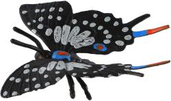 Motýl tropický Papilio / Otakárek černo-šedivý 6cm zvířátko plastová figurka Zooted