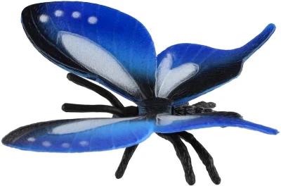 Motýl tropický Papilio / Otakárek modrý 5cm zvířátko plastová figurka Zooted