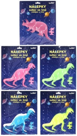Nálepky farebné na stenu dinosauri dekorácie svietiace v tme 2 druhy Nálepky farebné na stenu dinosauri dekorácie svietiace v tme 2 druhy
