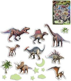 Nálepky Dinosauři + noční obloha nástěnná dekorace ve tmě svítící Nálepky Dinosauři + noční obloha nástěnná dekorace ve tmě svítící