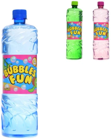 Náplň náhradní do bublifuku 1 litr v plastové láhvi 3 barvy