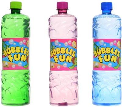 Náplň náhradní do bublifuku 1 litr v plastové láhvi 3 barvy