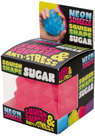 Neon Squeeze Sugar kostka cukru strečová antistresová 3 druhy 4 barvy
