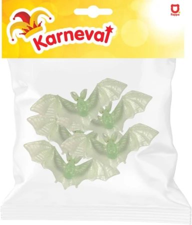 Netopýr 13cm zvířátko svítící ve tmě set 5ks Halloween dekorace