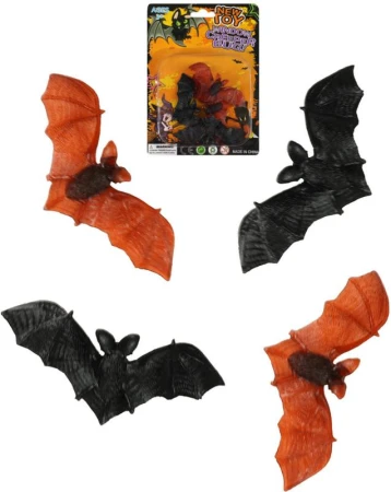Netopier čierny + hnedý 7cm zvieratko set 4ks Halloween dekorácia Netopier čierny + hnedý 7cm zvieratko set 4ks Halloween dekorácia