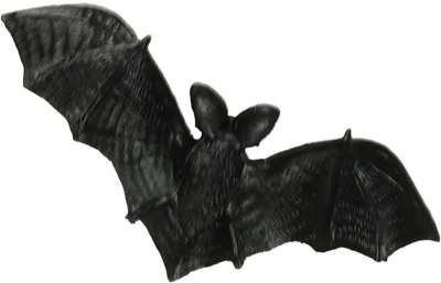 Netopýr černý + hnědý 7cm zvířátko set 4ks Halloween dekorace