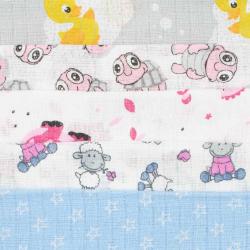 New Baby Bavlněné pleny s potiskem 60x80 cm STANDARD 10 ks