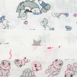 New Baby Bavlněné pleny s potiskem 60x80 cm STANDARD 10 ks