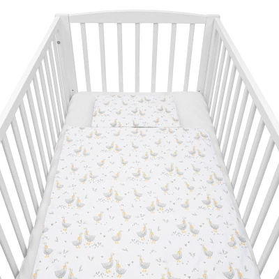 New Baby Bavlněný set do postýlky s výplní Husičky 90x120cm