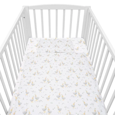 New Baby Bavlněný set do postýlky s výplní Husičky 90x120cm
