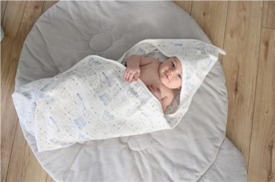 NEW BABY Dětská hrací deka Bear warm grey