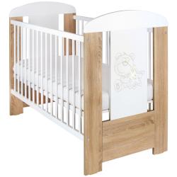 New Baby Dětská postýlka Méďa s hvězdičkou standard dub New Baby Dětská postýlka Méďa s hvězdičkou standard dub