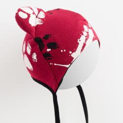 New Baby Kojenecká bavlněná čepička s oušky tlapka