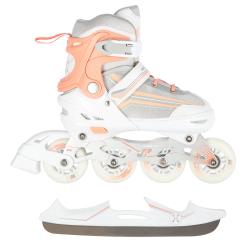 Nils NH18190 2v1 bielo-oranžové detské korčule