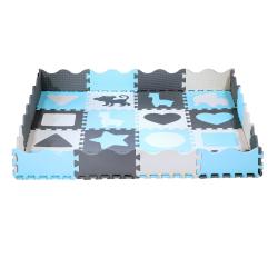 NILS Fun Dětská pěnová puzzle podložka MD03 modrá