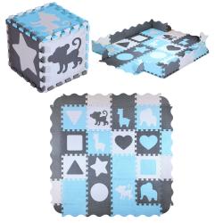 NILS Fun Dětská pěnová puzzle podložka MD03 modrá