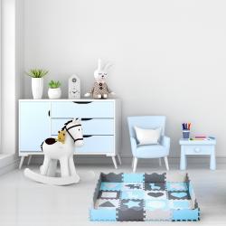 NILS Fun Dětská pěnová puzzle podložka MD03 modrá