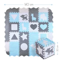 NILS Fun Dětská pěnová puzzle podložka MD03 modrá