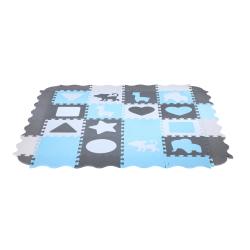 NILS Fun Dětská pěnová puzzle podložka MD03 modrá