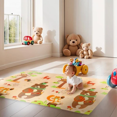 NILS Fun Dětská skládací pěnová podložka MD04 Forest