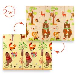 NILS Fun Dětská skládací pěnová podložka MD04 Forest