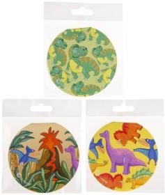 Notes kulatý dětský bloček Dinosauři 30 listů 8cm 3 druhy
