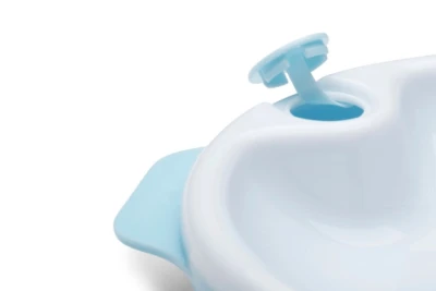 Nuvita Set termotalířku se silikonovou lžičkou a hrnečkem Pastel blue