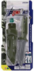 Nůž dětský army vojenský zelený plastový 25cm set s pouzdrem