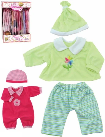 Obleček pro panenku miminko Bambolina 42-48cm různé druhy v sáčku Obleček pro panenku miminko Bambolina 42-48cm různé druhy v sáčku