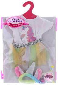 Oblečení pro panenkku miminko jednorožec body se sukýnkou a čelenkou