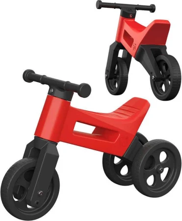 Odrážedlo Funny Wheels 2v1 dětské odstrkovadlo tříkolka / 2 kola ČERVENÉ plast Odrážedlo Funny Wheels 2v1 dětské odstrkovadlo tříkolka / 2 kola ČERVENÉ plast