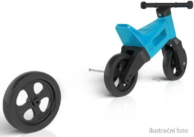 Odrážedlo Funny Wheels 2v1 dětské odstrkovadlo tříkolka / 2 kola ČERVENÉ plast