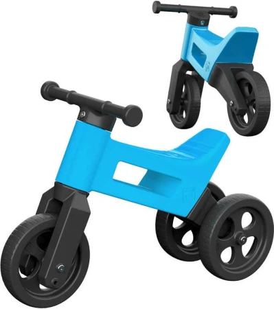 Odrážedlo Funny Wheels 2v1 dětské odstrkovadlo tříkolka / 2 kola MODRÉ plast Odrážedlo Funny Wheels 2v1 dětské odstrkovadlo tříkolka / 2 kola MODRÉ plast