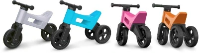 Odrážedlo Funny Wheels 2v1 dětské odstrkovadlo tříkolka / 2 kola RŮŽOVÉ plast