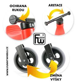 Odrážedlo Funny Wheels Rider Sport 2v1 dětské odstrkovadlo Červené plast