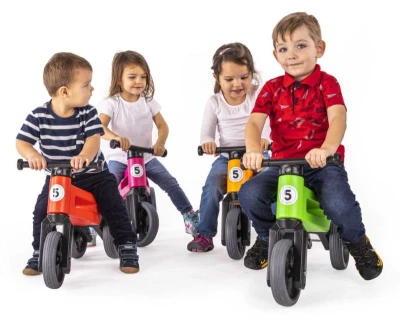 Odrážedlo Funny Wheels Rider Sport 2v1 dětské odstrkovadlo Modré plast